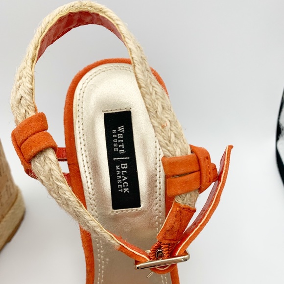 NWT White House Black Market Jupiter Coral Wedge - 7M - Picture 7 of 10